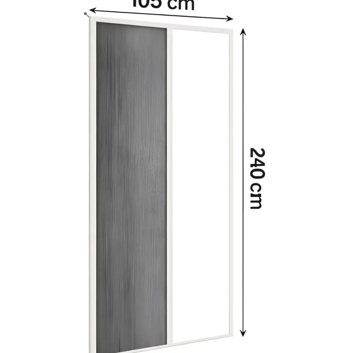 Zanzariera Plissettata Laterale Bianco Guida Bassa Porta 105x240