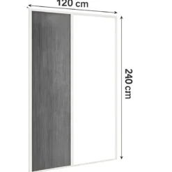 Zanzariera Plissettata Laterale Bianco Guida Bassa Porta 120X240