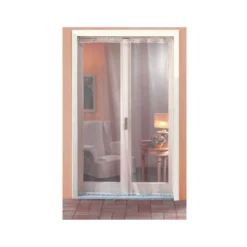 Zanzariera Tenda Panna per Porta Finestra con Ganci e Occhielli 150x250 cm